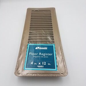 Accord‎ Heavy Gauge Steel Floor Register/Adjustable Damper Brown #66951 4x12 New
